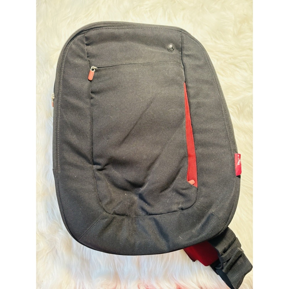 Belkin F8N052-BR Sling Backpack Laptop Tablet Padded Zip Bag Tote Black w/ Red